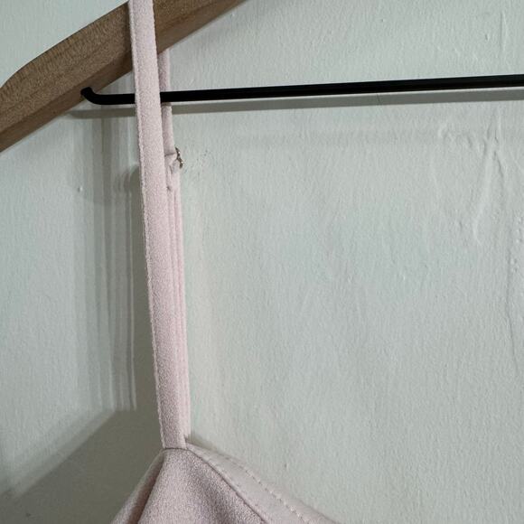 Karl Lagerfeld Paris Blush Pink Ruffle Neckline Dress Size 14 - Picture 5 of 11